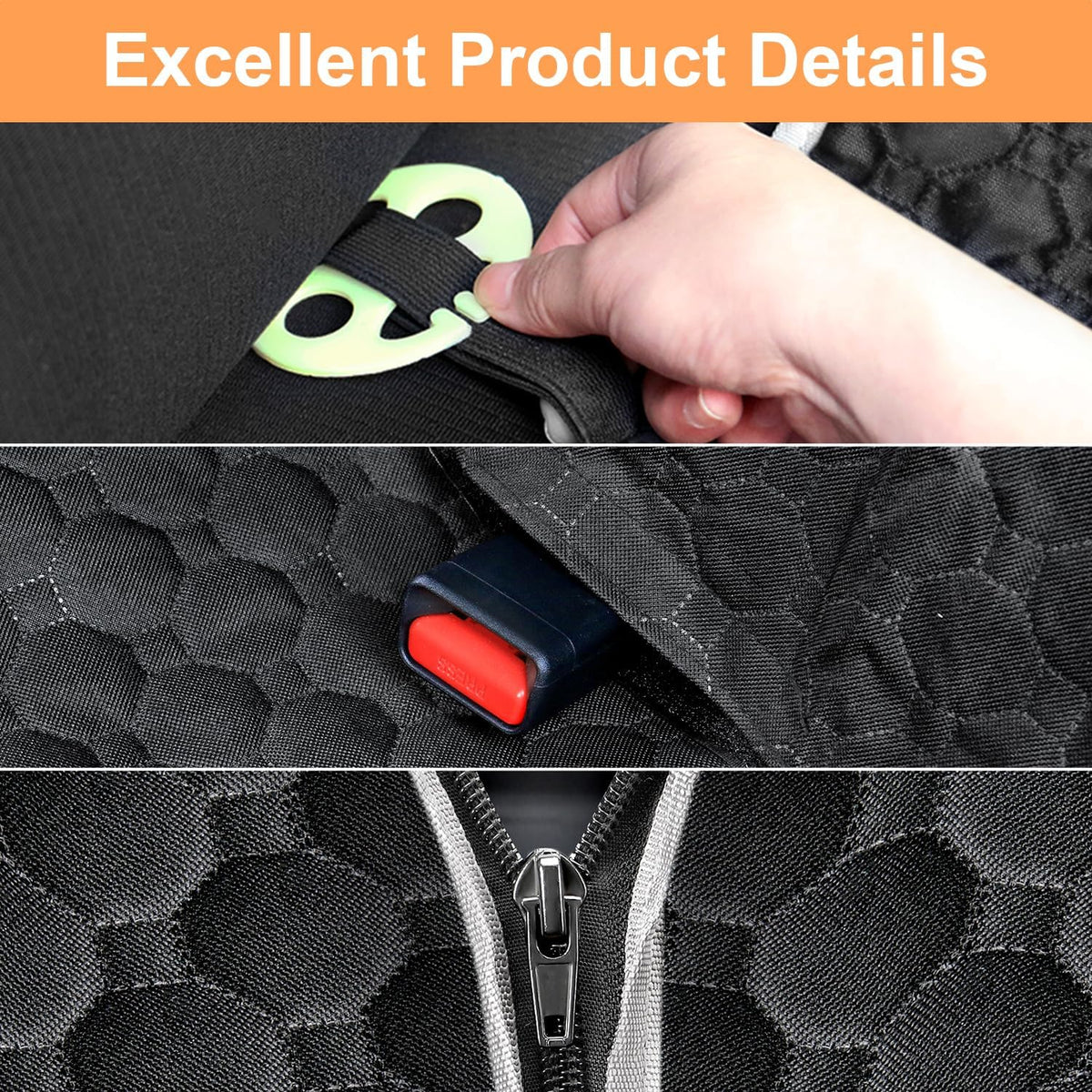 Dog Car Seat Cover for Back Seat, Waterproof Dog Hammock for Car | 600D Heavy Duty, Scratch-Resistant Back Seat Pet Cover for Dogs with PVE Nonslip Underside, Fits for Sedan, Trucks and Suvs