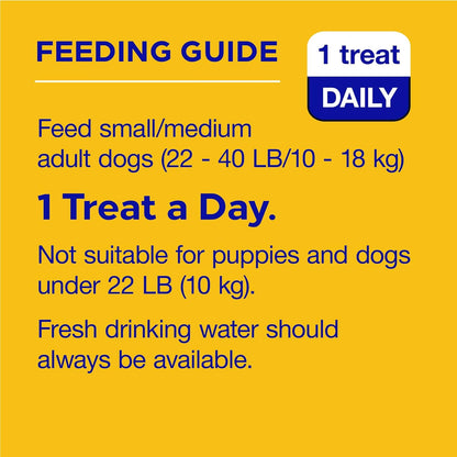 Pedigree DENTASTIX Small/Medium Dog Dental Treats Original Flavor Dental Bones, 5.57 Oz. Pack, Pack of 7 (70 Total Treats)