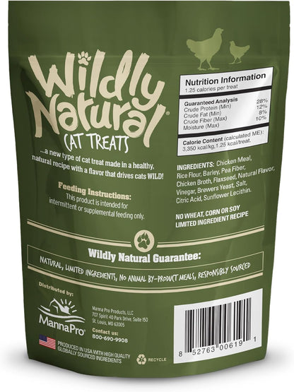 Crunchy Cat Treats, Protein Cat Treat, Chicken Flavor, 2.5Oz | Healthy Cat Treats, Natural Feline Snacks, Protein Rich, Crunchy Biscuits, Indoor Cats, Kitten Rewards, Made in USA