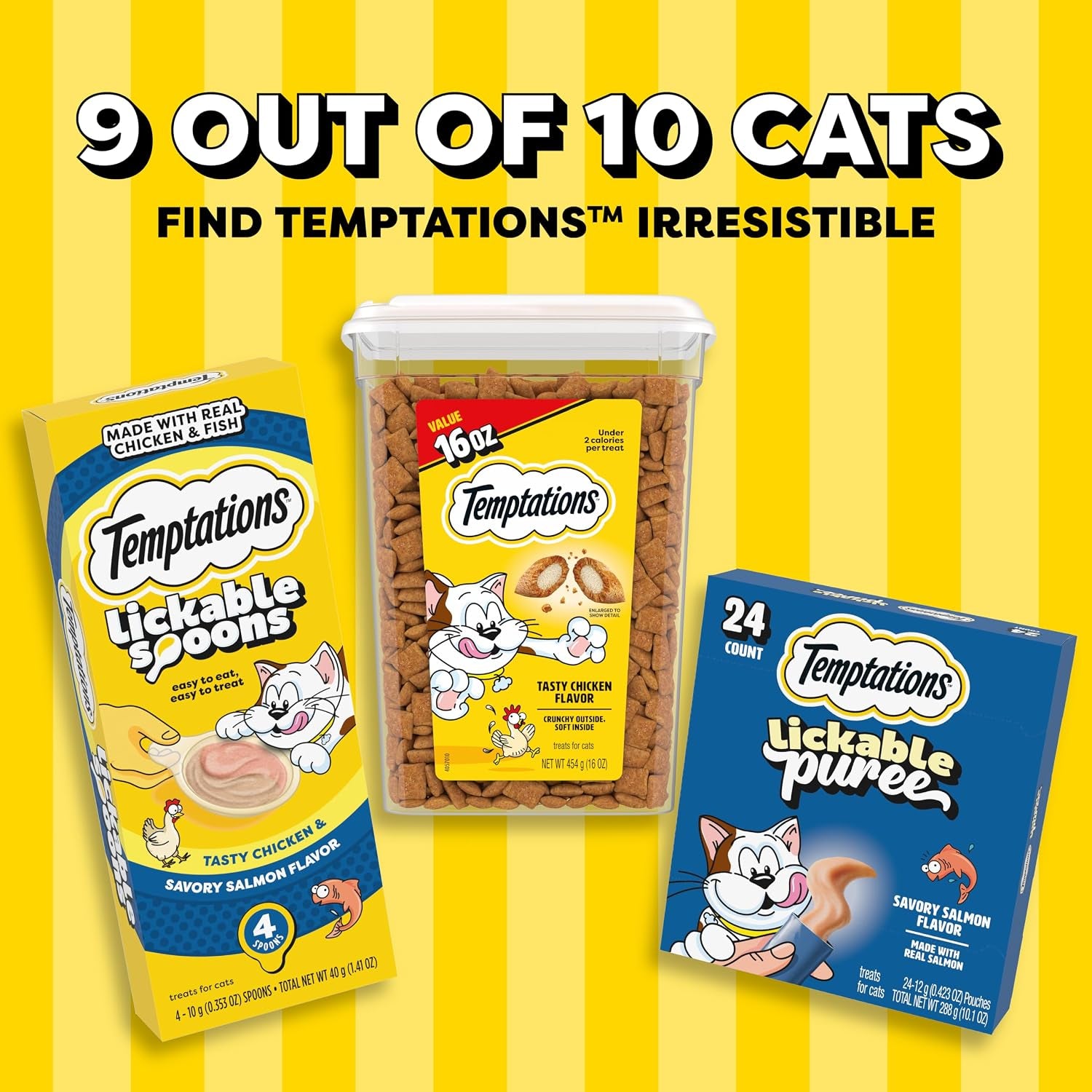 Indoor Care Crunchy & Soft Cat Treats, Chicken, 4.9 Oz, 10 Pack | under 2 Calories per Treat, Crunchy outside & Soft Inside, Resealable Pouch, 100% Complete & Balanced for Adult Cats