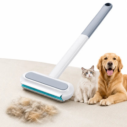 Revolutionary Manual Long-Handle Pet Hair Remover Brush - Effortlessly Clean Dog & Cat Hair from Any Fabric Surface!