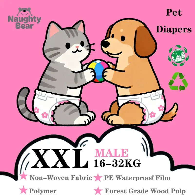 Pet Diaper Pads Bulk Pack (12Pcs), Breathable & Safe Splashproof Protector for Cats & Dogs, Multi-Size Option
