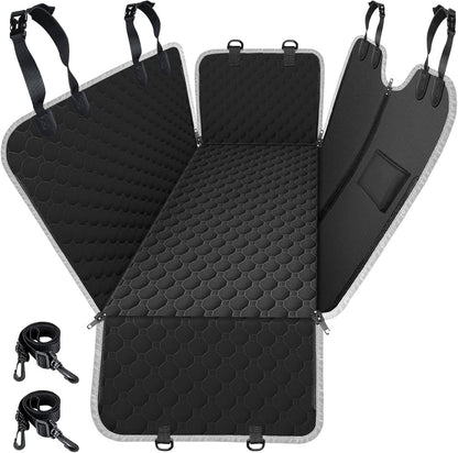 Dog Car Seat Cover for Back Seat, Waterproof Dog Hammock for Car | 600D Heavy Duty, Scratch-Resistant Back Seat Pet Cover for Dogs with PVE Nonslip Underside, Fits for Sedan, Trucks and Suvs