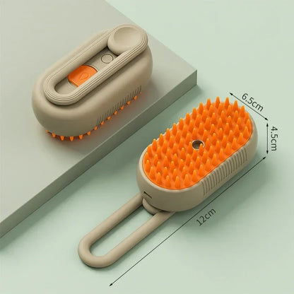 Ultimate 3-in-1 Cat & Dog Grooming Brush with Steam Spray - Effortless Hair Removal and Relaxing Massage