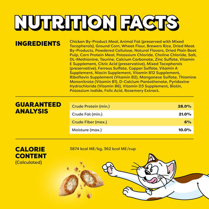 Indoor Care Crunchy & Soft Cat Treats, Chicken, 4.9 Oz, 10 Pack | under 2 Calories per Treat, Crunchy outside & Soft Inside, Resealable Pouch, 100% Complete & Balanced for Adult Cats