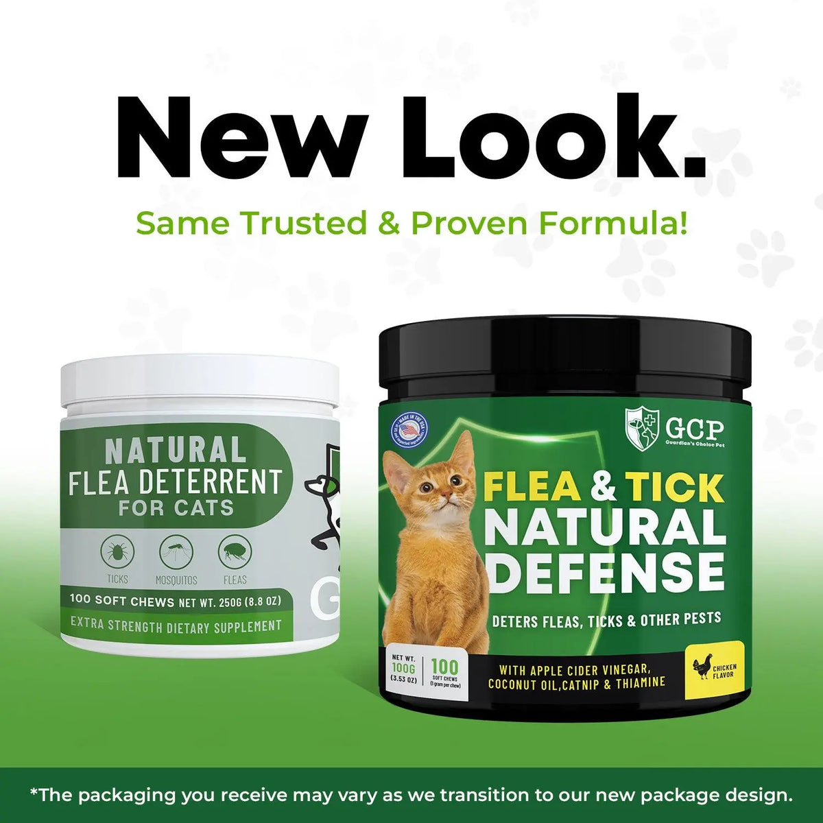 GCP Flea & Tick Natural Defense for Cats - 100 Soft Chews Flea Tick Chewables Kittens