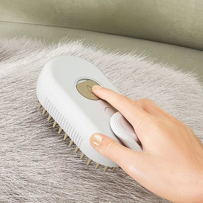 Ultimate 3-in-1 Cat & Dog Grooming Brush with Steam Spray - Effortless Hair Removal and Relaxing Massage