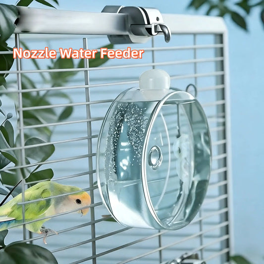 Parrot Pin Valve Water Drinker, Space Capsule Design, Instant Water No Leak, Large Capacity Automatic Bird Water Bottle, Nozzle Water Feeder, Animal Bird Feeder