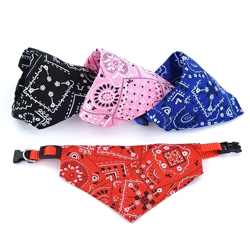 Adjustable Triangle Pet Bandana for Small Dogs & Cats, Cute Fashionable Dog & Cat Accessory, Teddy Bichon Pomeranian Bib Scarf, Stylish Pet Collar