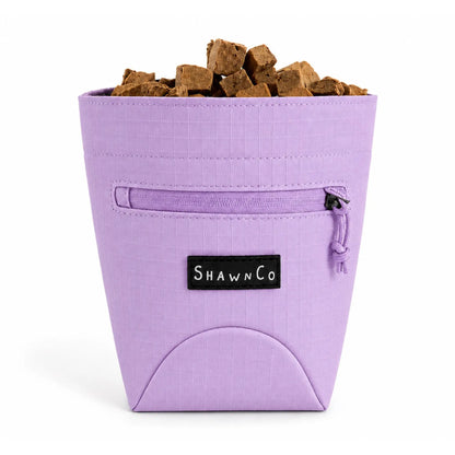 Shawnco Dog Treat Pouch - Essential Magnetic Closure Treat Bag for Hands-Free Training, Hiking & Hikes, Adjustable Waist Belt (Fits up to 52" Waist), Clip-On Option, Front Zippered Pocket (Driftwood)