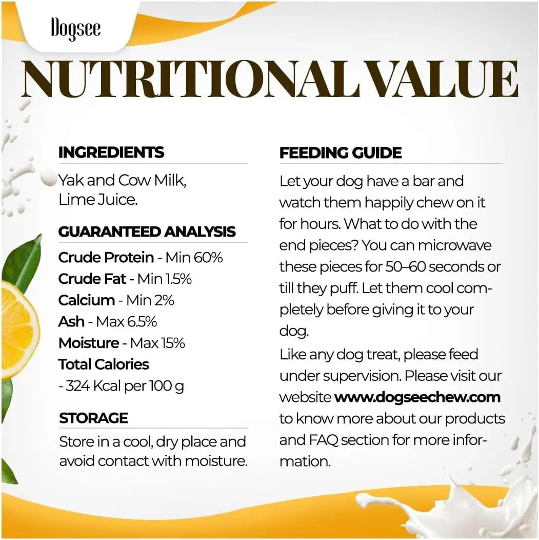 Dogsee Himalayan Yak Cheese Dental Treats - Natural Blueberry Flavor, Medium, 2 Count, 60% Protein, Gluten-Free, Fruit-Infused, Clean Teeth, Antioxidants, Immunity Boost, Grain & Rawhide-Free, All-Age Dog Treats