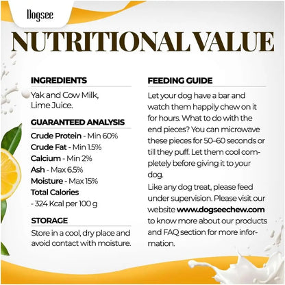 Dogsee Himalayan Yak Cheese Dental Treats - Natural Blueberry Flavor, Medium, 2 Count, 60% Protein, Gluten-Free, Fruit-Infused, Clean Teeth, Antioxidants, Immunity Boost, Grain & Rawhide-Free, All-Age Dog Treats