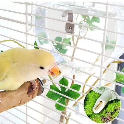 Parrot Pin Valve Water Drinker, Space Capsule Design, Instant Water No Leak, Large Capacity Automatic Bird Water Bottle, Nozzle Water Feeder, Animal Bird Feeder