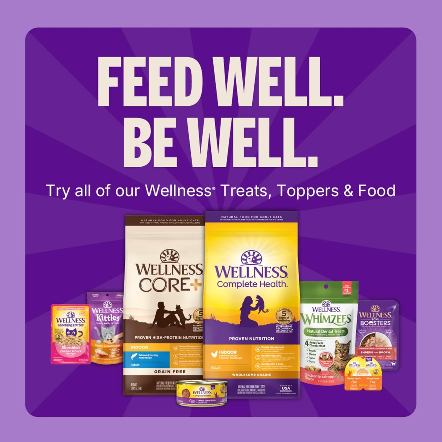Wellness Kittles Crunchy Cat Treats, All Lifestages, Kitten to Senior, Natural, Grain Free, Tuna and Cranberry Flavor, 6 Oz Bag