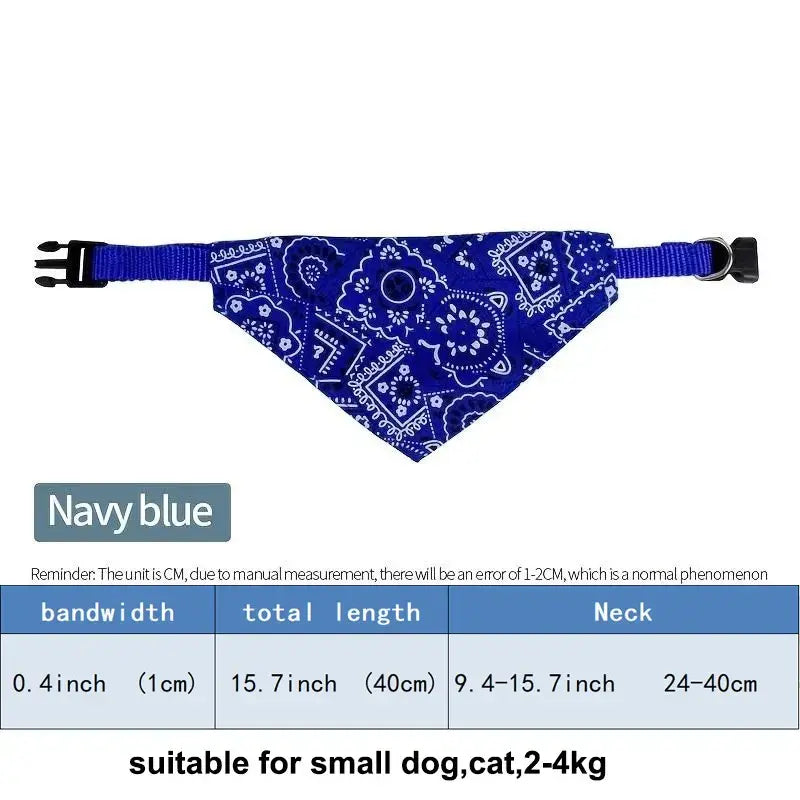 Adjustable Triangle Pet Bandana for Small Dogs & Cats, Cute Fashionable Dog & Cat Accessory, Teddy Bichon Pomeranian Bib Scarf, Stylish Pet Collar
