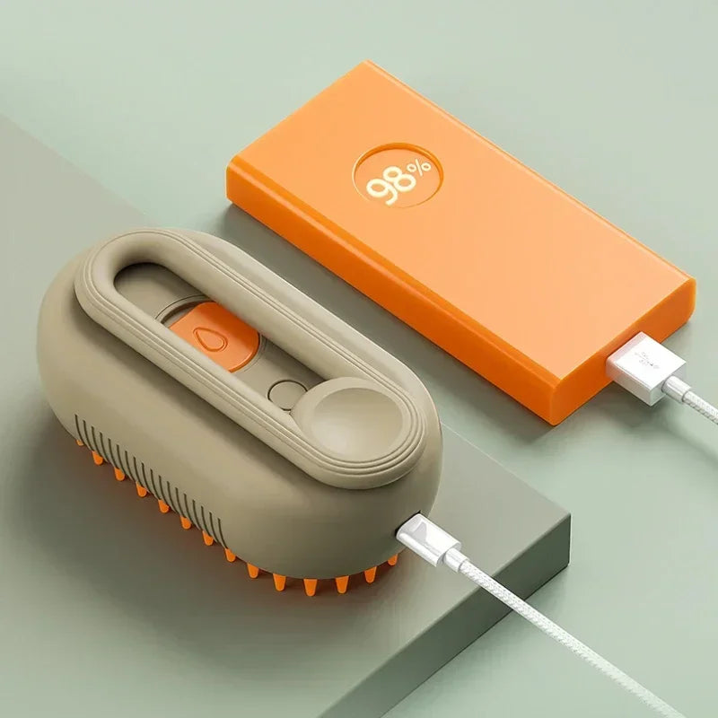 Ultimate 3-in-1 Cat & Dog Grooming Brush with Steam Spray - Effortless Hair Removal and Relaxing Massage