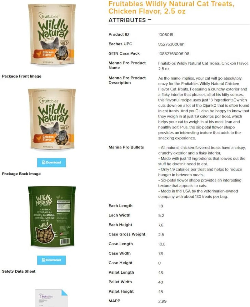 Crunchy Cat Treats, Protein Cat Treat, Chicken Flavor, 2.5Oz | Healthy Cat Treats, Natural Feline Snacks, Protein Rich, Crunchy Biscuits, Indoor Cats, Kitten Rewards, Made in USA
