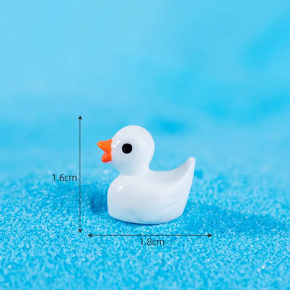200Pcs Mini Resin Ducks Yellow Tiny Ducks Mini Ducks Bulk Little Duck Figures Garden Crafts Tiny Duck Landscape Plants Fairy