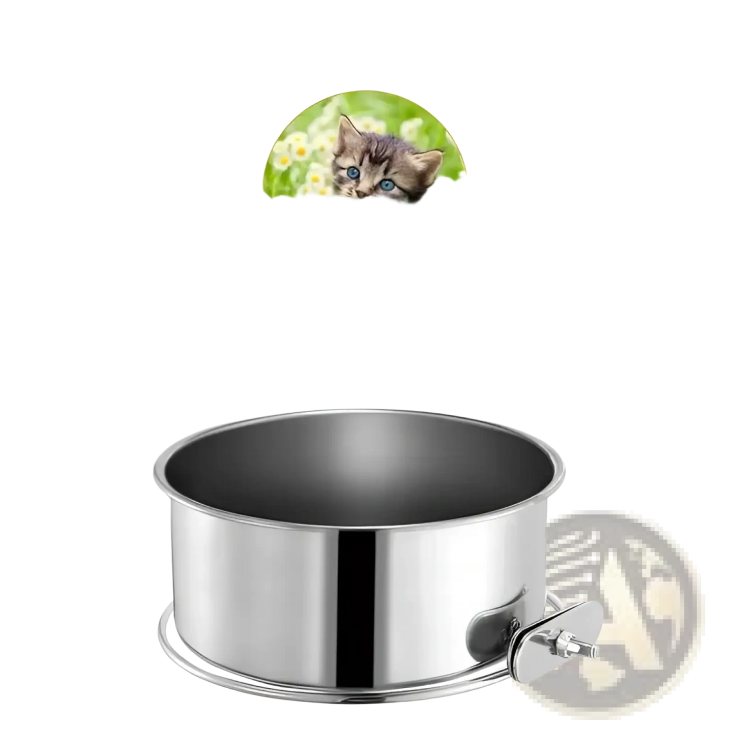 Stainless Steel Crate Dog Bowl Hanging Pet Food Dish